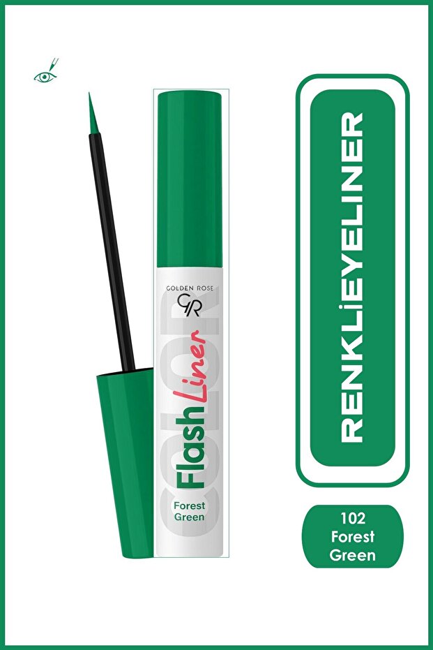 Flash Liner Colered Eyeliner No:102 Forest Green - Renkli Eyeliner - 8691190535124 - 1