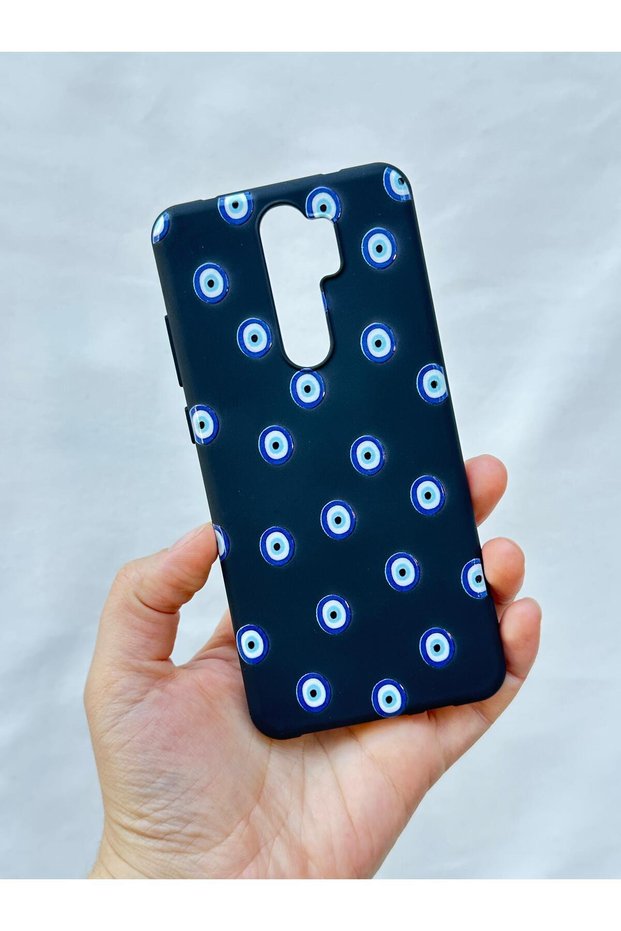 Xiaomi redmi note 8 pro nazar boncuk desenli̇ silicone shock absorbing classic protected rubber case