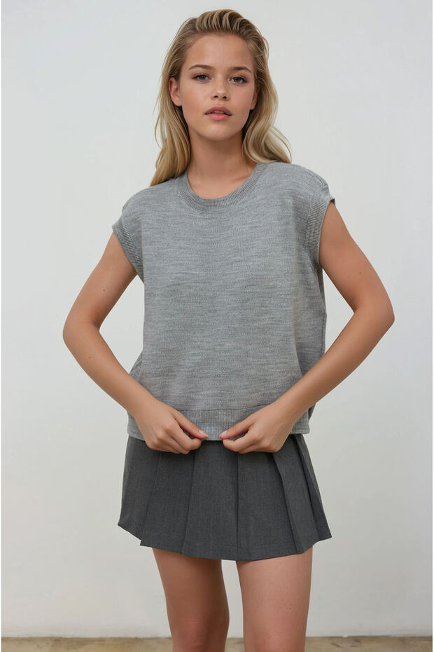 Bisiklet Yaka Triko Süveter - 3