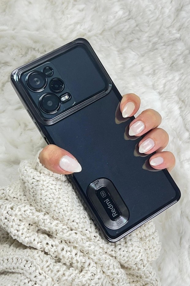 Redmi Note 12 Pro 5g (Overseas) Camera Protected Transparent Logo Showing Edges Shiny Luxury Omega
