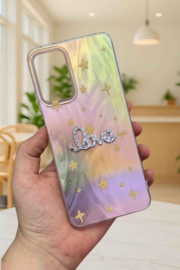 Redmi Note 11 Pro-Note 12 Pro 4g Hologram Color Changing Star Pattern Stone Written Star Case