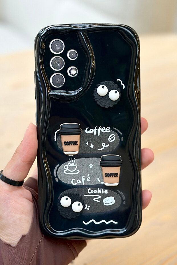 سامسونج جالاكسي A32 سامسونج جالاكسي A32 كوكي بنمط كوكي القهوة 3D تصميم لطيف ولامع - 2