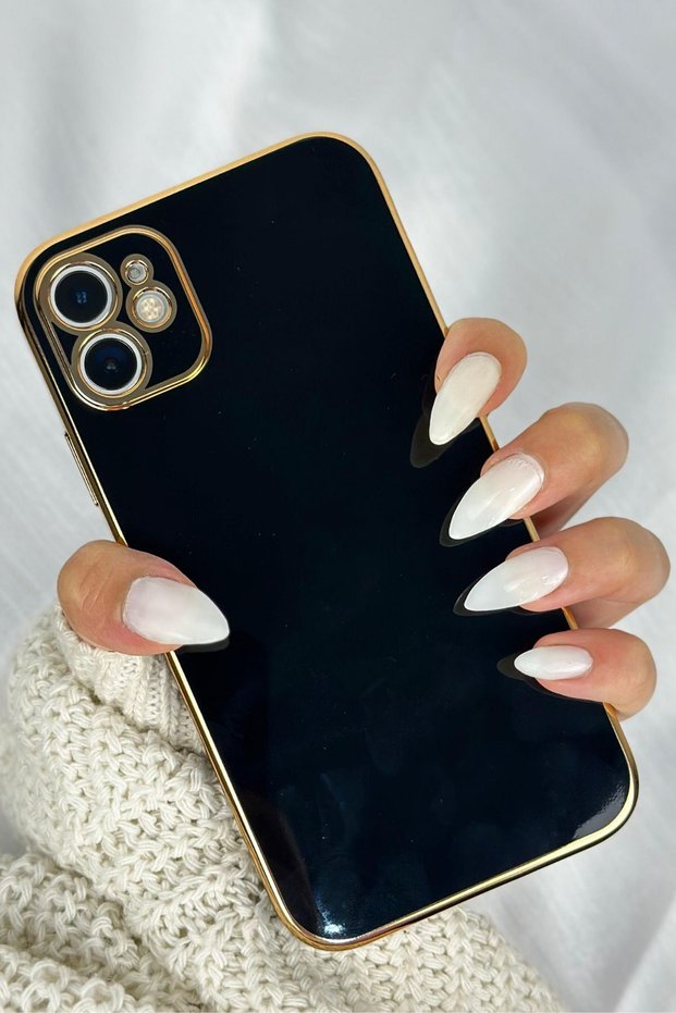 iPhone 11 Soft Bark Case with Shiny Edge Gold Detail (12 Look)