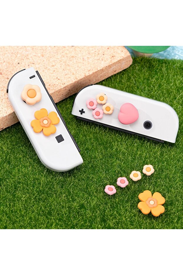 Cross D Pad Button Caps Thumb Grips Set Silicone Abxy Key Buttons Sticker Compatible Switch/Oled - 7