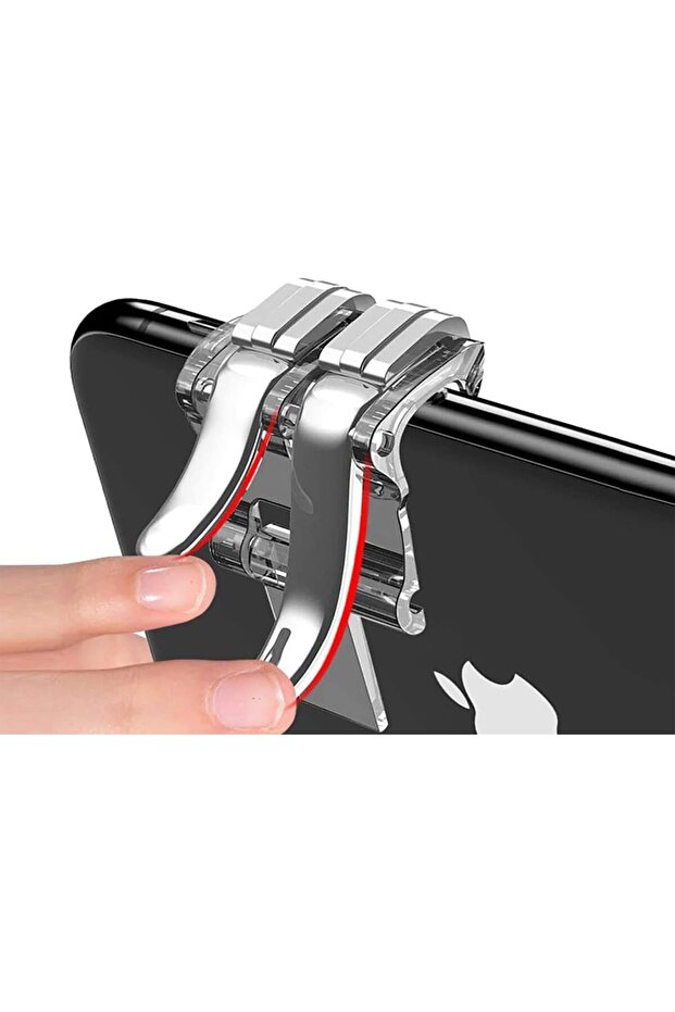 Mobile Controller 1 Pair Mobile Game Triggers Mobile Phone Controller 6 Fingers Operation Phone - 3