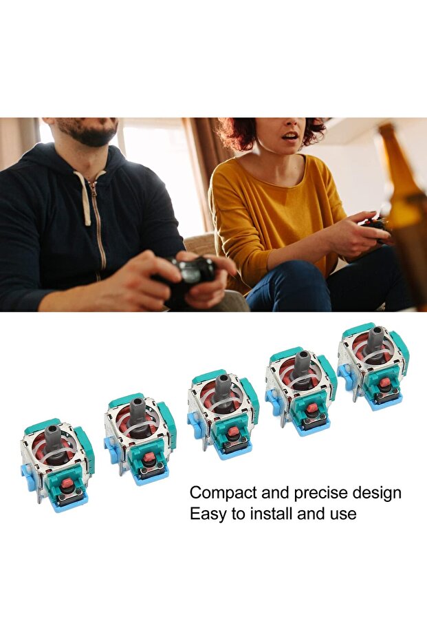 5 قطع من عصا التحكم البديلة لعصا التحكم ثلاثية الأبعاد ووحدة التحكم التناظرية لوحدة التحكم في الألعاب - 2