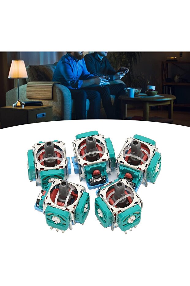 5 قطع من عصا التحكم البديلة لعصا التحكم ثلاثية الأبعاد ووحدة التحكم التناظرية لوحدة التحكم في الألعاب - 5