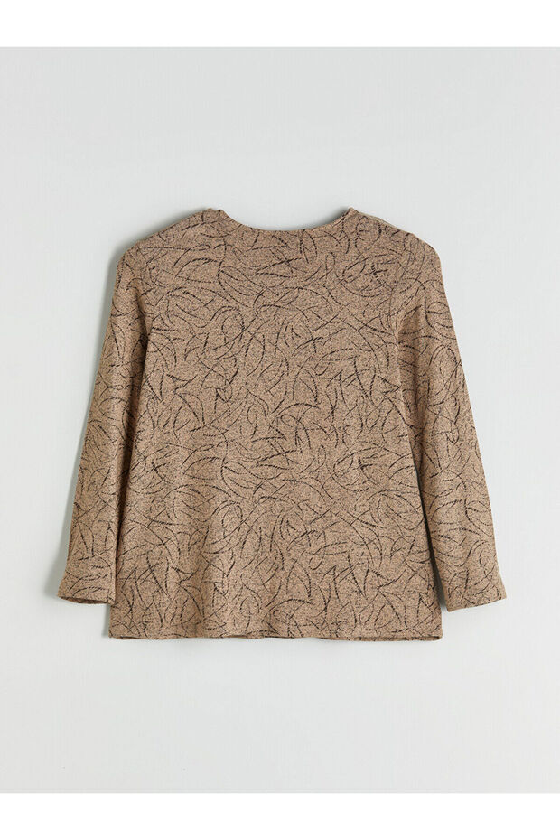 طاقم الرقبة منقوشة بلوزة - 8