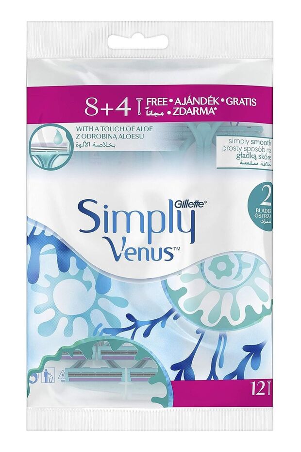 Venus Gillette Simply Venus 2 Disposable Razor 12 count