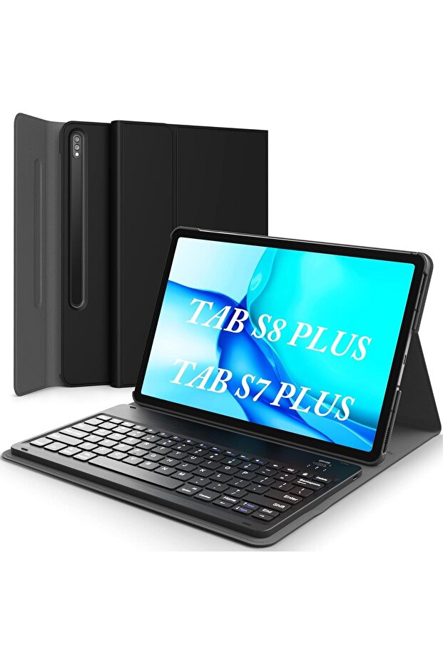 New Case Compatible for Galaxy Tab S8 Plus/S7 Plus Keyboard Case - 1