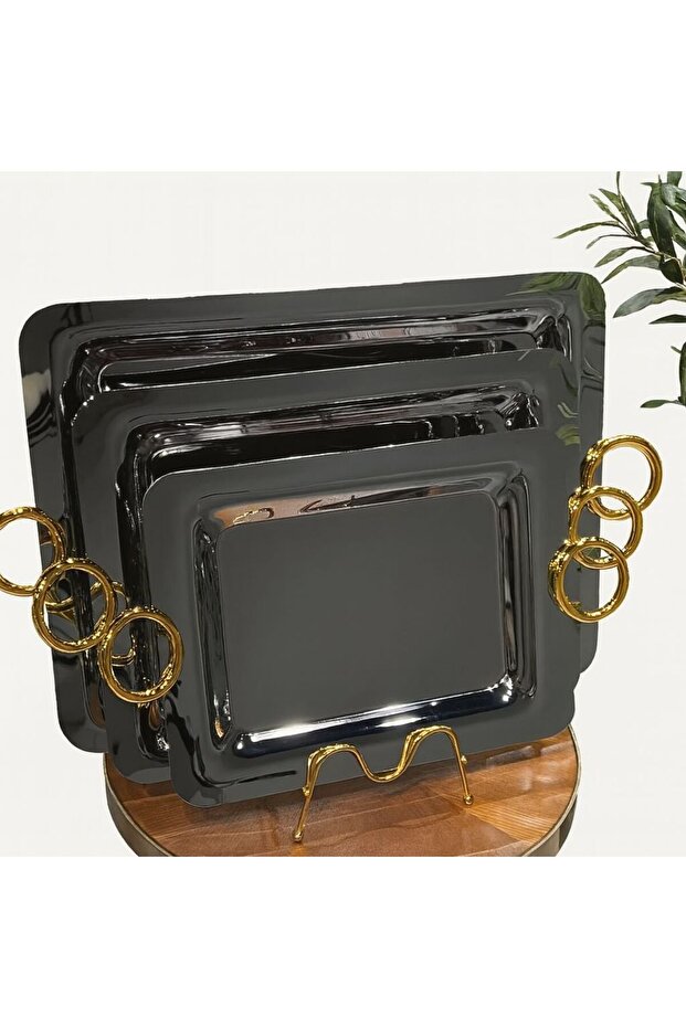 Serving Tray Set - 3 Pieces - 1