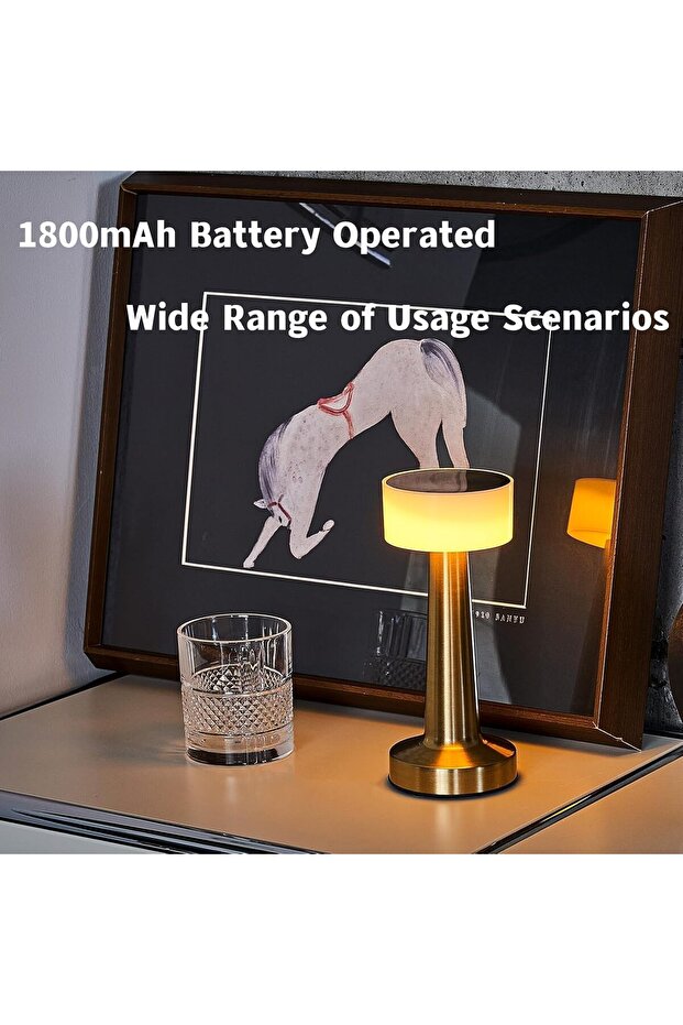 New LED Rechargeable Portable Cordless Table Lamp with 8-Levels Brightness, Touch Lamp, Nightstand L - 7
