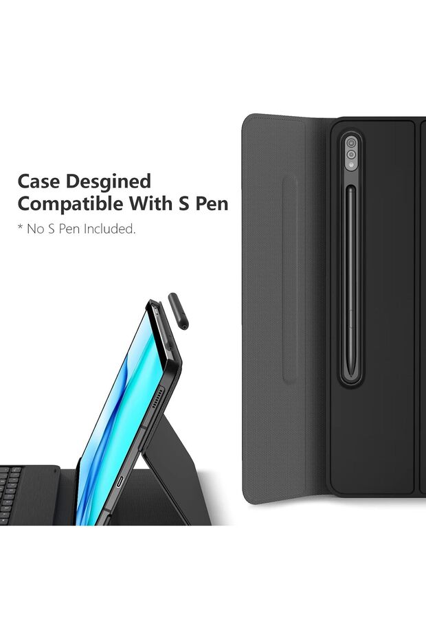 New Case Compatible for Galaxy Tab S8 Plus/S7 Plus Keyboard Case - 6