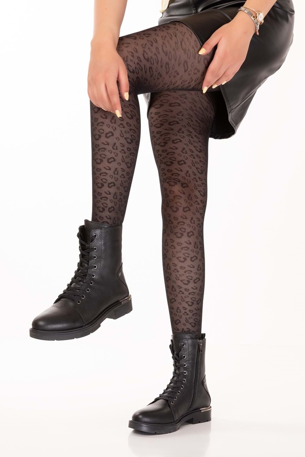 Genuine Leather Metal Heel Detailed Boots Domenica Black