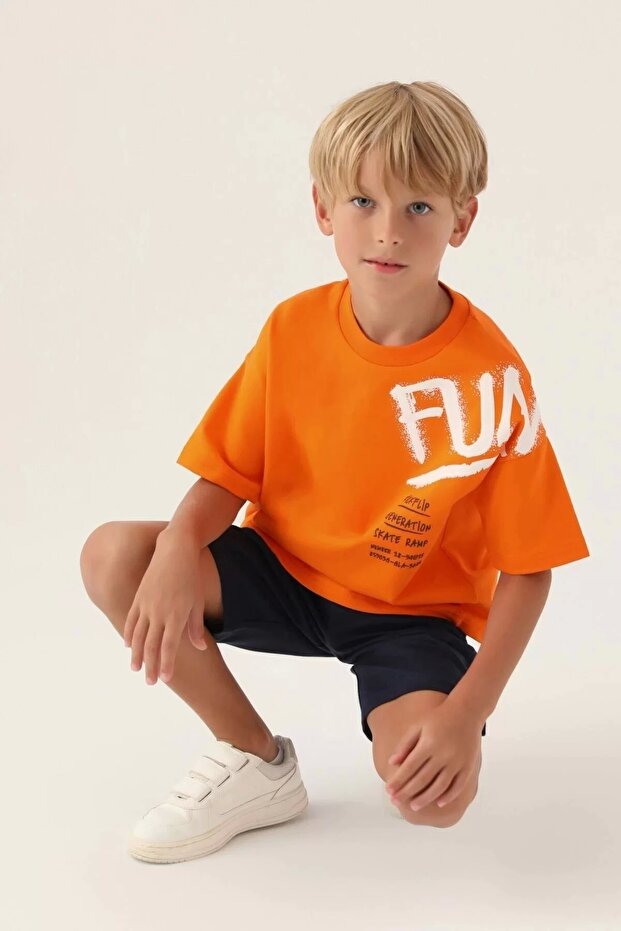 Men's child bermida set - orange - 3