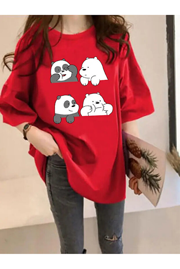 ΜΠΛΟΥΖΑ PANDA PRINTED OVERSIZE - 1