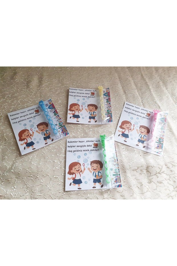 Set of 4 Back to School Classroom Welcome Gifts – Colorful Bubble Toy (Soap Not Included)