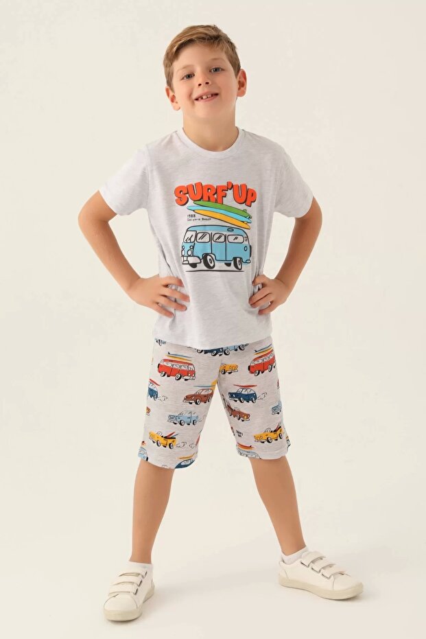 بدلة برمودا للأولاد - أزرق فاتح - 6