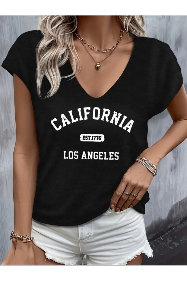 California Printed Women's Oversize Sleeveless T-Shirt