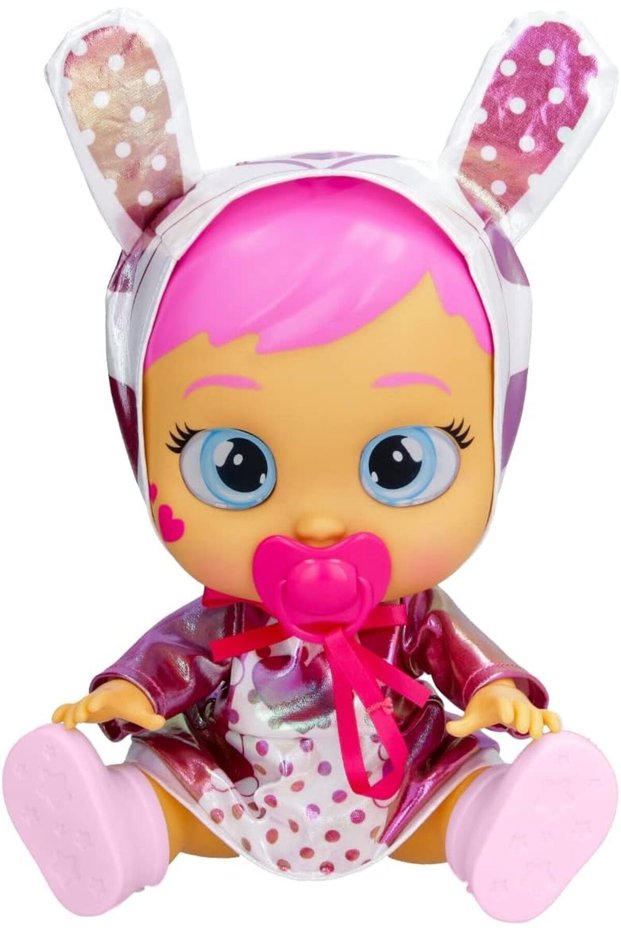 Cry Babies Stars Coney Doll with Cat Hoodie 911376 – Interactive 12″ Baby Doll for Ages 18+ Months