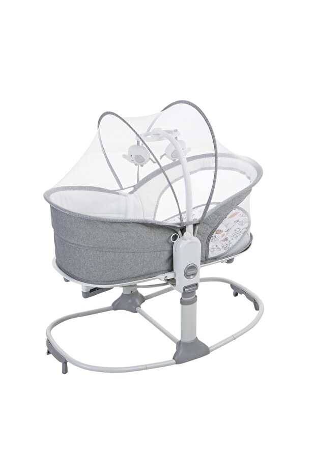 6-in-1 Deluxe Multi-Functional Bassinet – Portable Rocking Sleeper w/ Melodies & Toy Bar