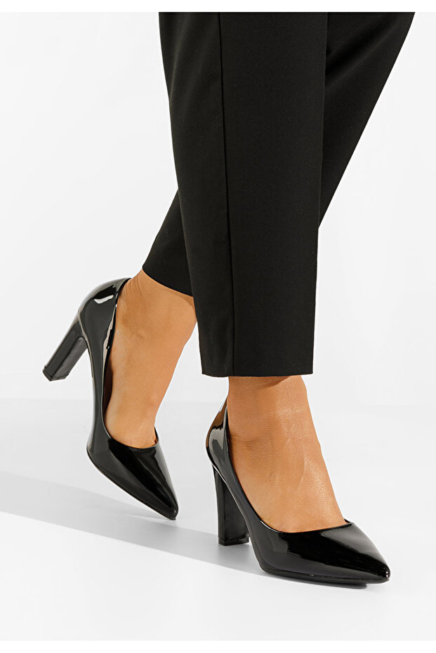 Černé lakované lodičky Devina - 2