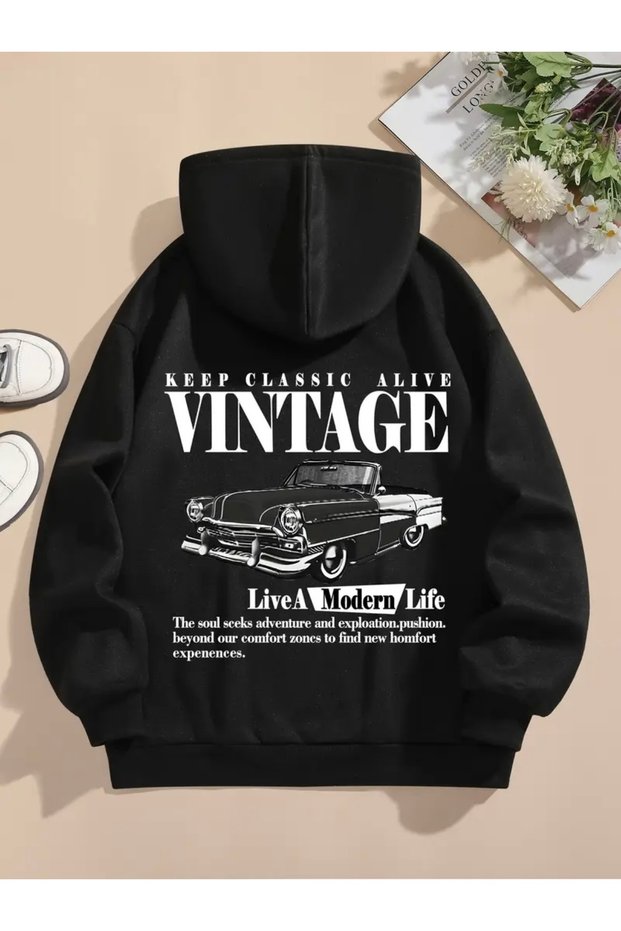 Vintage Printed Oversize Unisex Sweatshirt