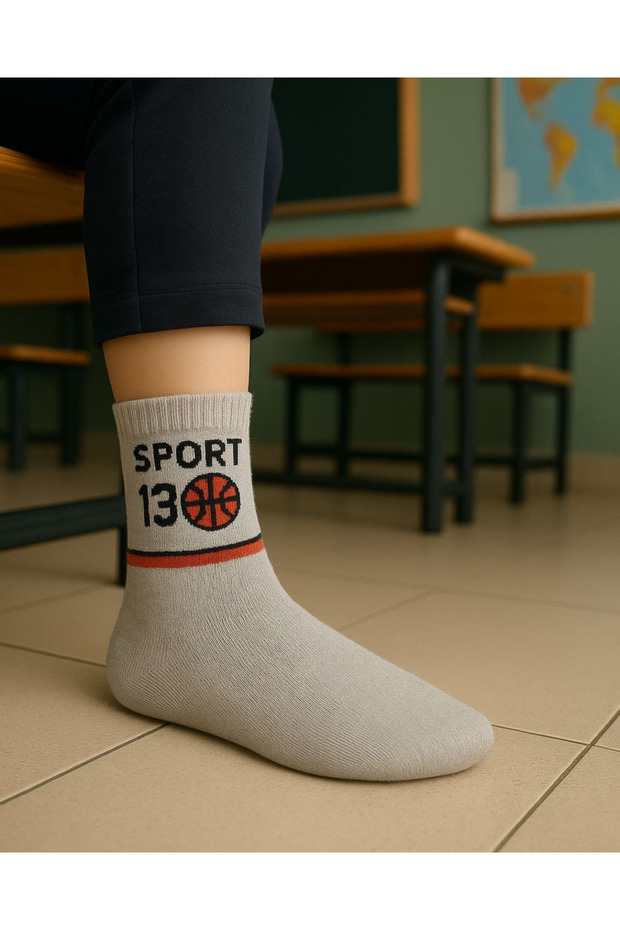 مجموعة من 7 جوارب مدرسية للأولاد بنمط مختلط - 5