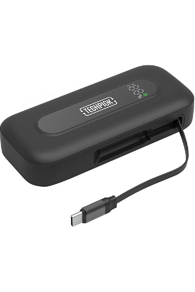 بنك طاقة تيك بيك 30 وات مع كابل USB-C قابل للسحب - 1