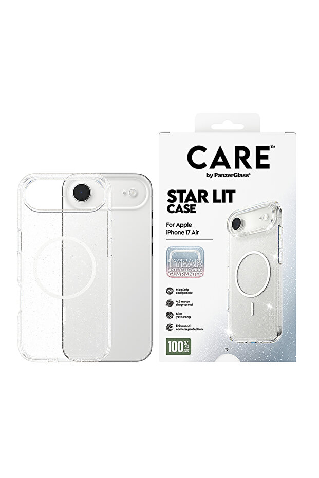 جراب CARE الرائد Urban Explorer Star Lit Wihte MagSafe لجهاز iPhone 17 Air - شفاف