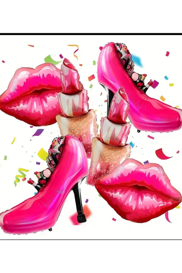 Bride to Be Concept Lipstick Stiletto Foil Balloon Set 3 Pieces