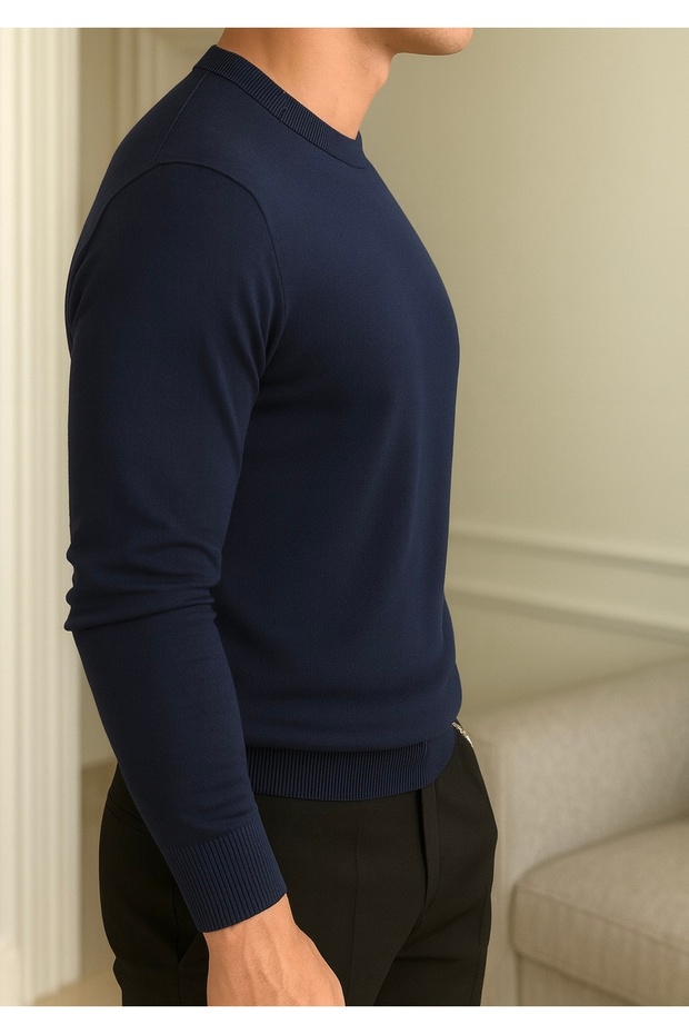 Erkek Basic Triko Kazak Old Money - 2