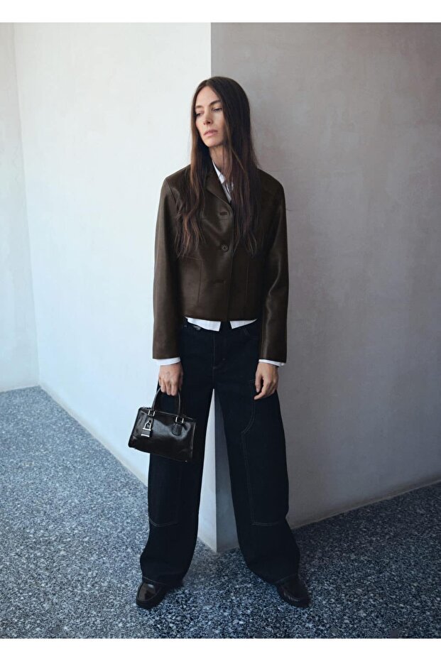 Saplı mini dikdörtgen çanta - 2