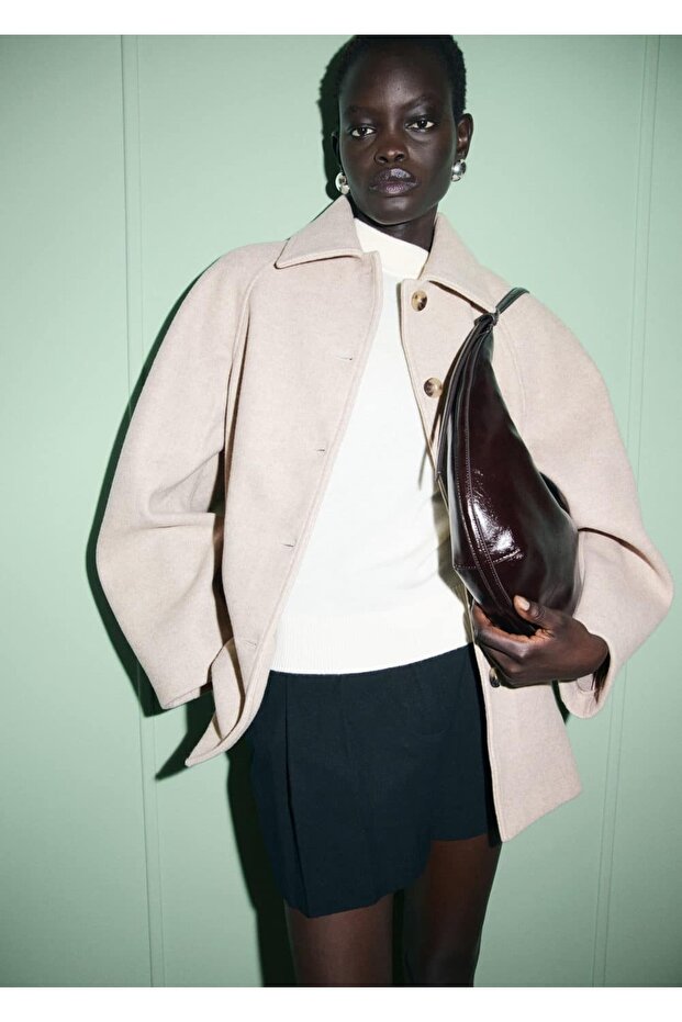 Klapalı kısa palto - 1