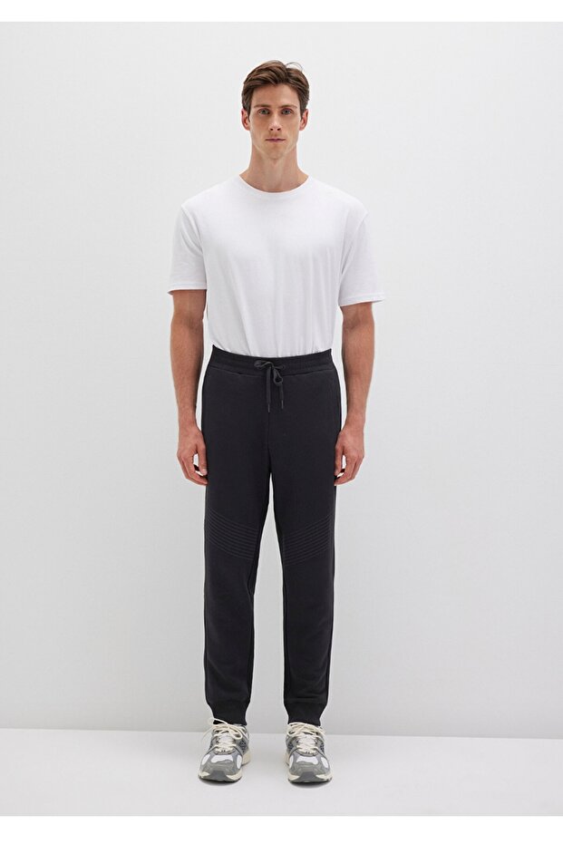 normal bel , slim straight lastikli paça basic eşofman altı - 2