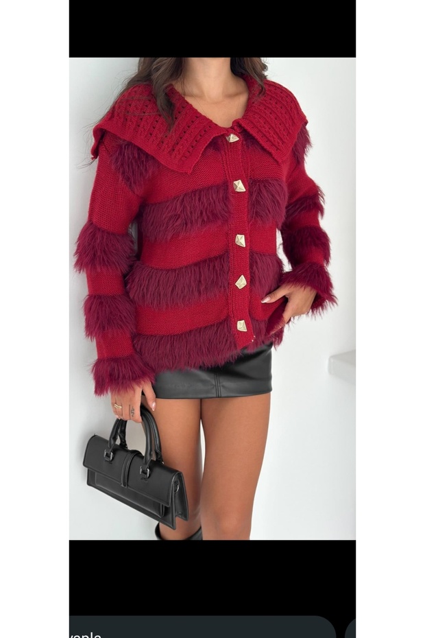 ياقة دائرية سترة - 1