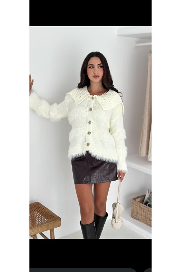 ياقة دائرية سترة - 1