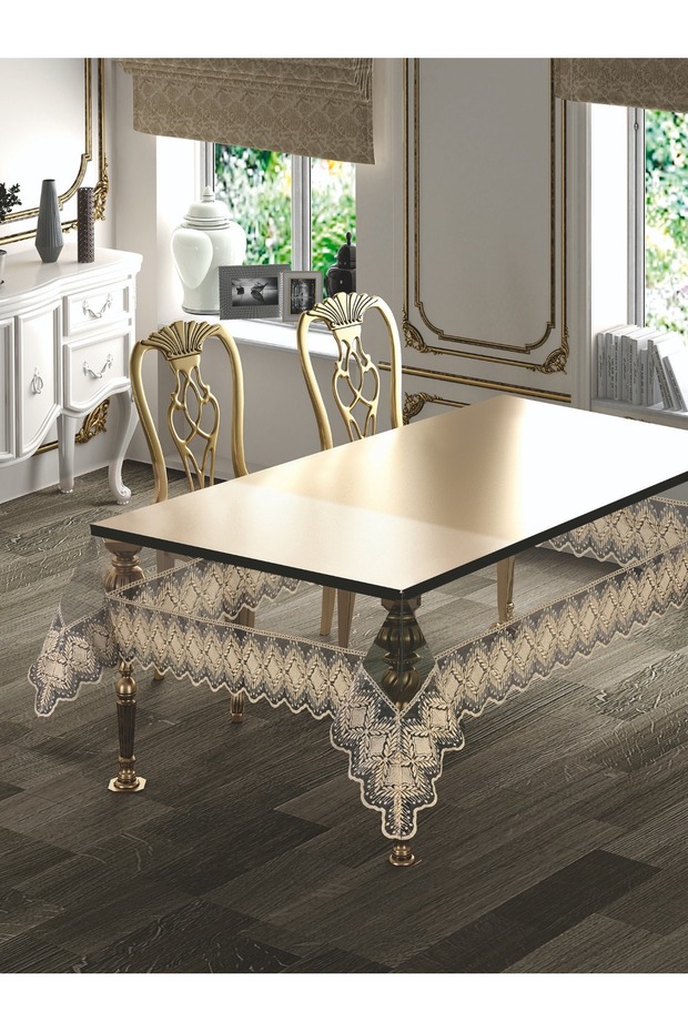 مفرش طاولة فاخر شفاف مقاوم للماء من جوبيتر 160 × 220