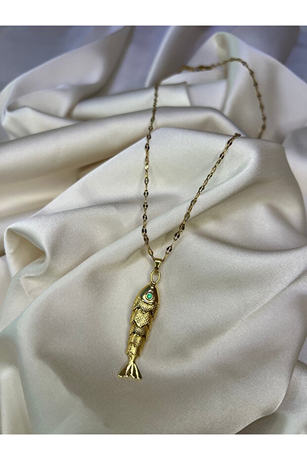 Çelik Gold Golish Kolye - 3