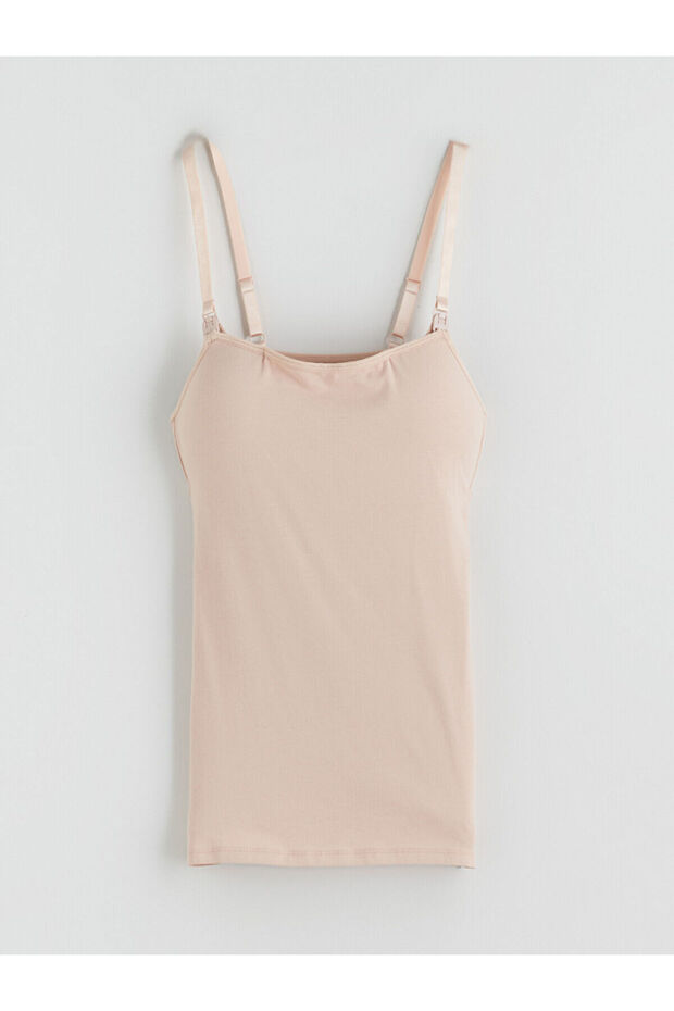 LCW DREAM U Yaka Düz Askılı Hamile Kuplu Atlet (W5) - 1