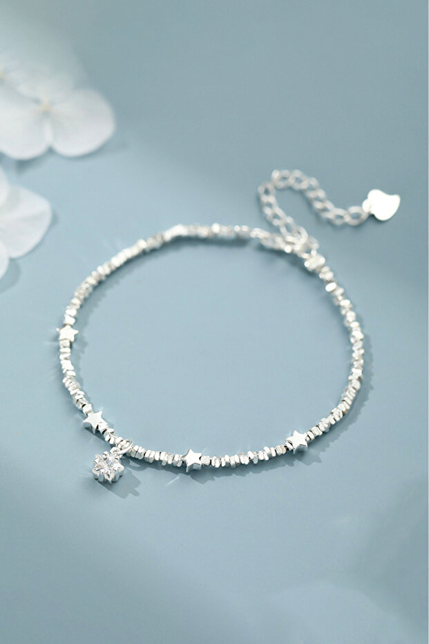 Minimal Design Star and Snowflake Figured Bracelet Pinterest Shiny Stone Princess Bracelet