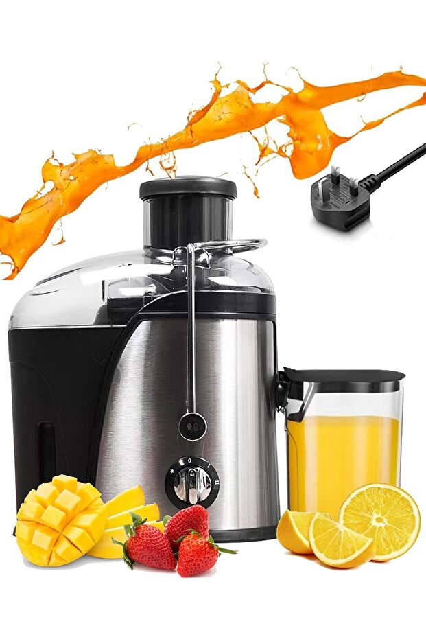 Juicer Machine, High-Efficiency 800W Multi-Speed Mini Juicer, Stainless Steel, BPA-free