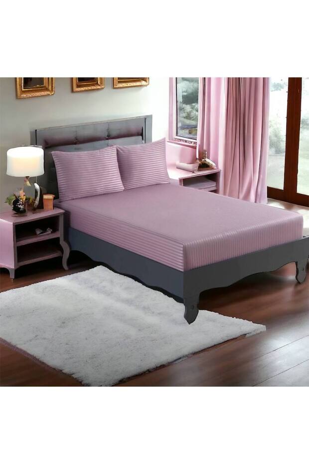 Double Satin Bed Sheet Set - 1