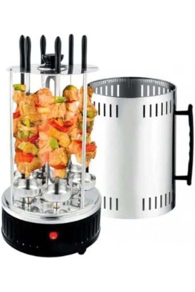 Smoke Free Vertical Electric Indoor Barbecue 360 Degree BBQ Machine | Automatic Timing Rotating Oven