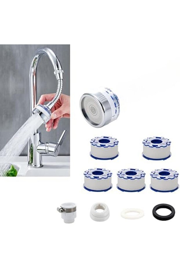 Sink Faucet Water Filter with 360° Rotating Purifier – Tap & Kitchen Faucet Mount Filter,