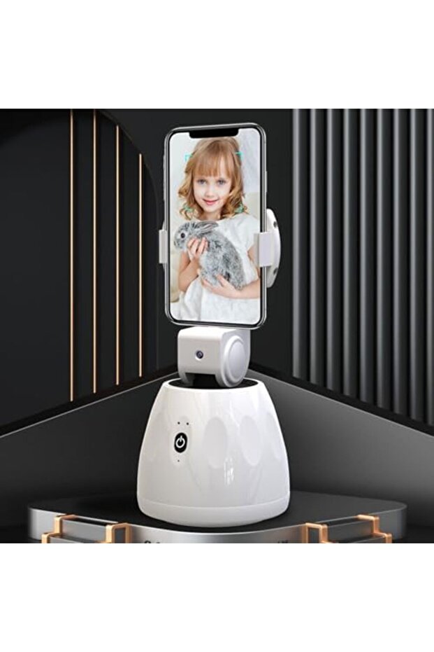 Auto Face Tracking Tripod, 360° Rotation Face Tracking Phone Mount No App Required - 2
