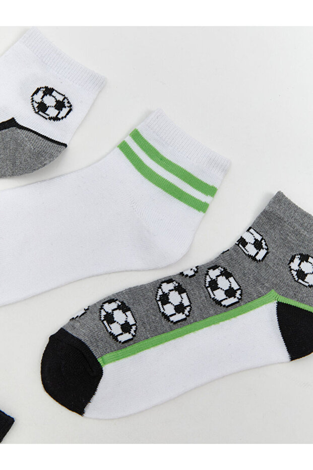 Create Your Style with Uzg Store |   Patterned Boys' Booties Socks, Pack of 5 - 2