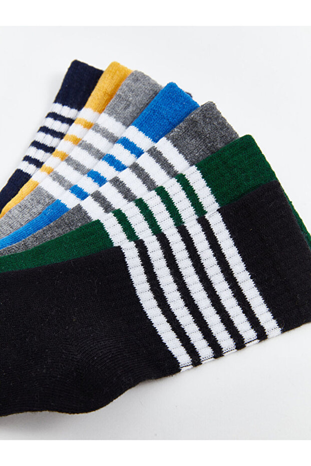 Create Your Style with Uzg Store |   Striped Boys' Socks, Pack of 7 - 3