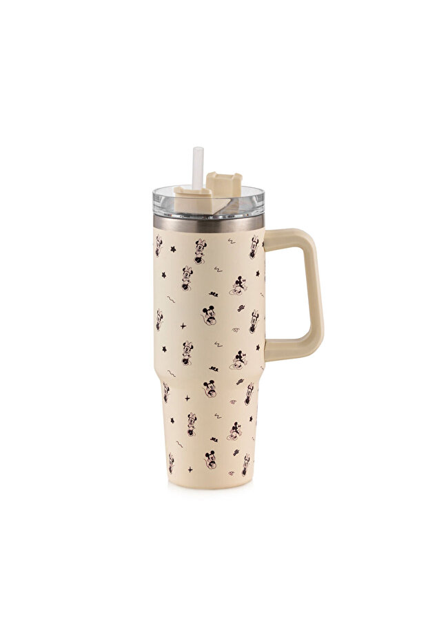 UZG Store'dan Stilinizi Oluşturun | Minnie Mouse Baskılı Çelik Termos Bardak 900 ML - 5