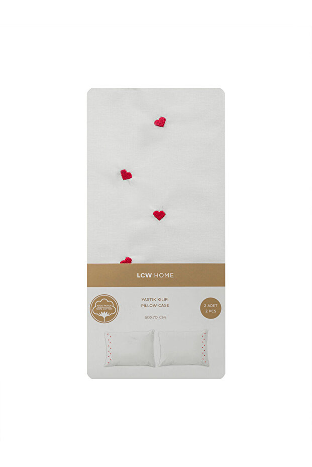 Create Your Style with Uzg Store |   Heart Printed Pillowcase Set of 2 50X70 cm - 4
